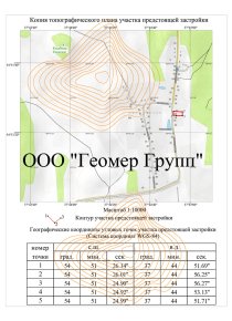 Копия топографического плана предстоящей застройки, Ногинский район, СНТ Звезда